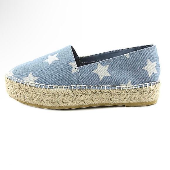 Steve Madden 'Talan' Women's 7.5 Star Espadrille Denim Shoe Slip On - Picture 2 of 12